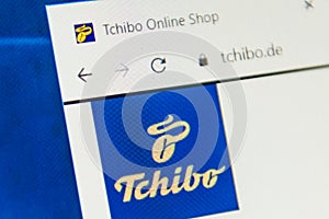 Tchibo.de Web Site. Selective focus.