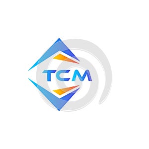 TCM abstract technology logo design on white background. TCM creative initials letter logo concept
