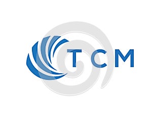 TCM letter logo design on white background. TCM creative circle letter logo