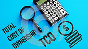 TCO Total cost of ownership is shown using the text photo