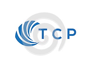 TCP letter logo design on white background. TCP creative circle letter logo ign