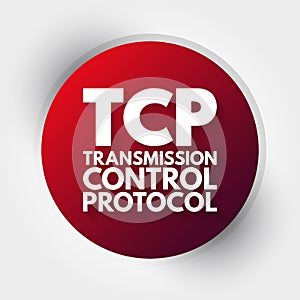 TCP - Transmission Control Protocol acronym, technology concept background