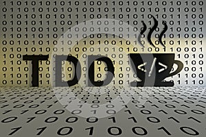 TDD concept text sunlight 3D