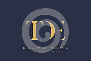 TDE abstract letter logo design