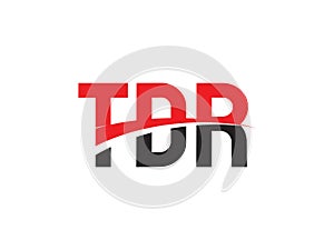 TDR Letter Initial Logo Design Vector Illustration