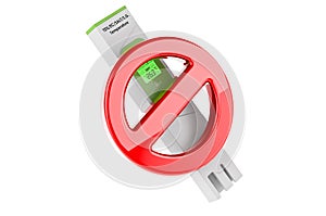 TDS meter with forbidden symbol, 3D rendering