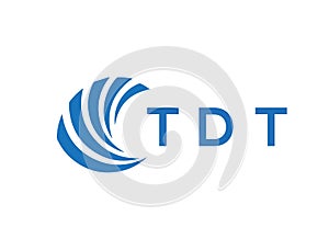 TDT letter logo design on white background. TDT creative circle letter logo