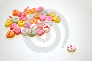 Te Amo Valentines Conversation Hearts