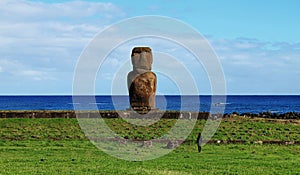 Te Ata Hero Giant Moai, Rapa Nui National Park, Isla de Pascua