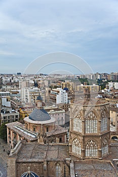 Te cathedral in the city center of Valencia.