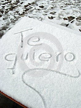 Te Quiero In Snow photo
