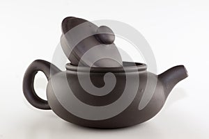 tea accessories isolated on white background