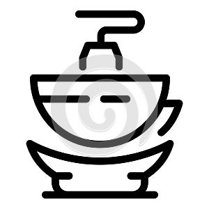 Tea bag cup icon, outline style