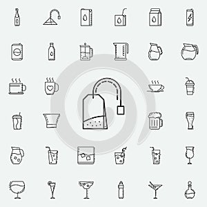 tea bag dusk icon. Drinks & Beverages icons universal set for web and mobile