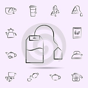 Tea bag icon. Universal set of tea for website design and development, app development