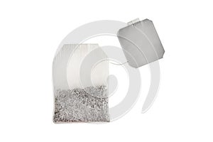 tea bag isolated on white