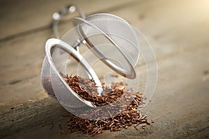 Tea ball with rooibos tea