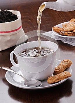 Tea with biscuits