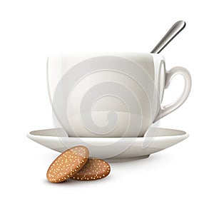 tea and biscuits. Vector illustration decorative design