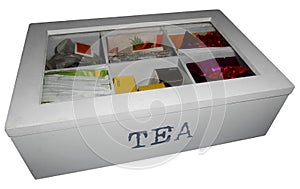 Tea box, isolated on white