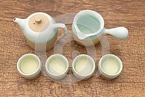 tea brewed in chinese procelain tea sets