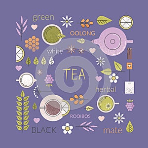 Tea culture background