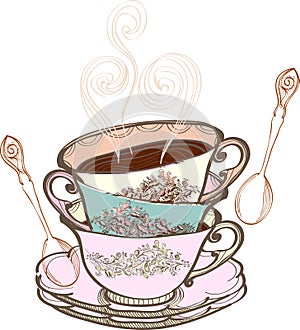 Tea cup background