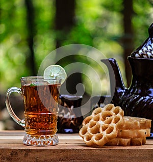 Tea cup  with background blur,Selective focus, Shallow depth of field, Chrominance noise, Luminance noise, Sharpening