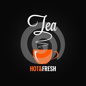 Tea cup flavor design background