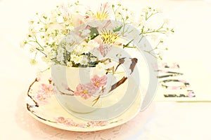 Tea Cup with Flowers