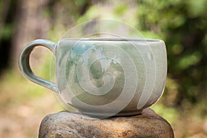 Tea cup in the garden