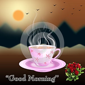 Tea Cup with Good Morning Title Image.