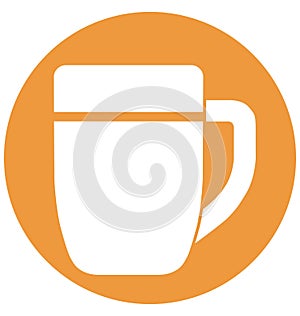 Tea Cup Isolated Vector icon which can be easily modified or edit