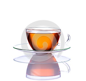 Tea Cup Isolated on White Background