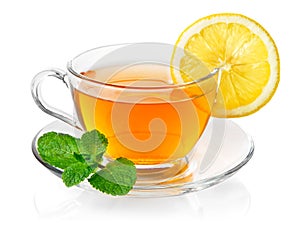 Čaj v pohár list mäta a citrón 