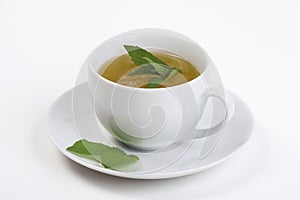 Tea cup with peppermint