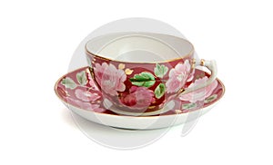 Tea cup and saucer isolated