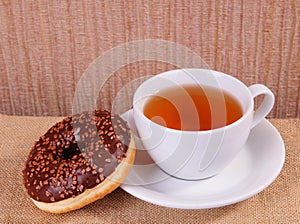 Tea and donut