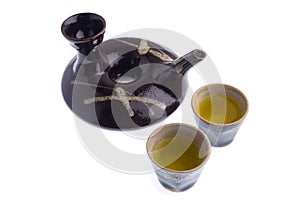 Tea drinking set isolate