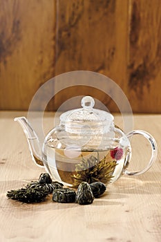 Tea Flower in tea glass