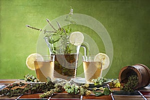 Tea with herbs