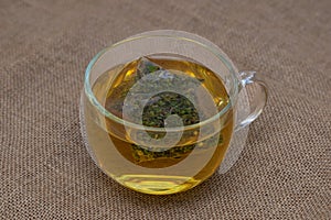 Tea with herbs in sachets