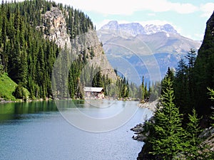 Tea House Views hiking around Lake Agnes, close to Lakeview trail, Plain of six glaciers, Lake Agnes, Mirror Lake, Little and Big