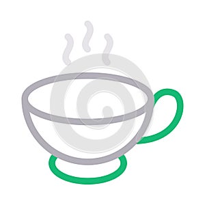 Tea vector color line   icon