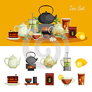 Tea Icons Set