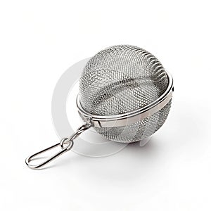 Tea infuser ball on white background