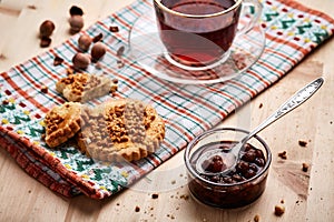 Tea, jam and cookies