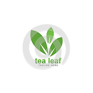 tea leaf logo vector icon illustration