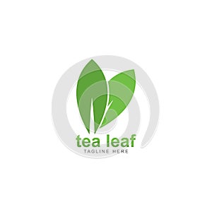 tea leaf logo vector icon illustration