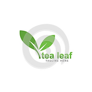 tea leaf logo vector icon illustration